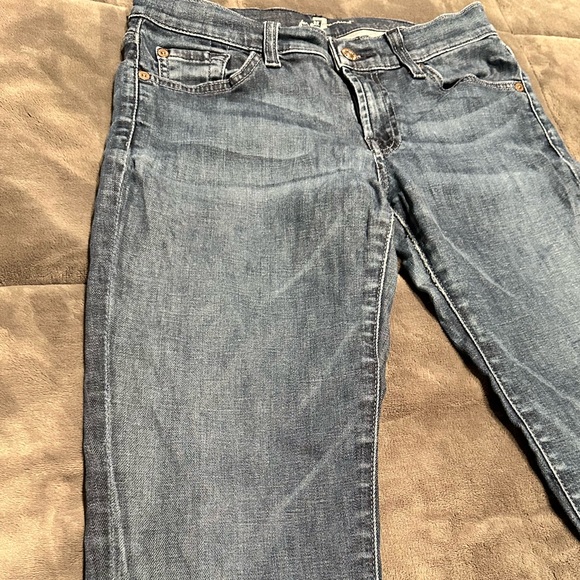 7 for All Mankind Roxanne straight leg jeans 27 98% cotton - Picture 5 of 8